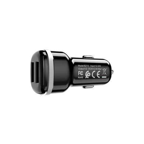 Автомобільний зарядний пристрій Borofone BZ13, 2 USB, чорний