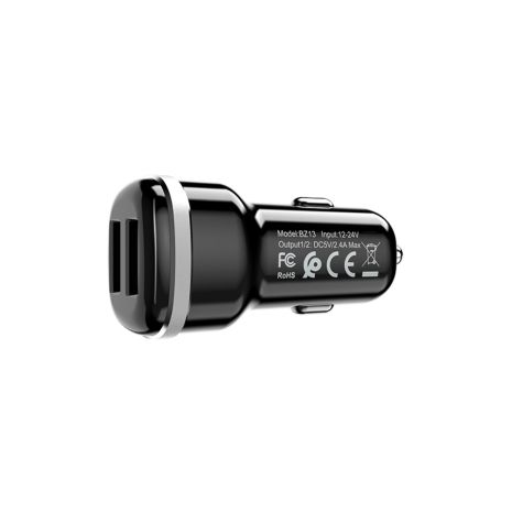 Автомобільний зарядний пристрій Borofone BZ13, 2 USB, чорний Автомобільний зарядний пристрій Borofone BZ13, 2 USB, чорний