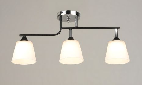 Потолочная люстра на 3 плафона VALESO K2311/3, черный/хром Потолочная люстра на 3 плафона VALESO K2311/3, черный/хром