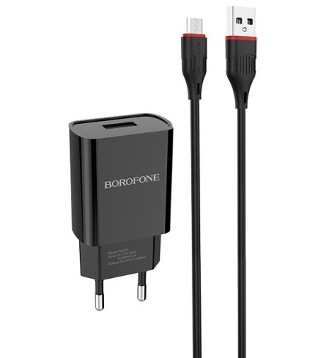 Зарядное устройство Borofone BA20A Micro 1USB 2.1A Black