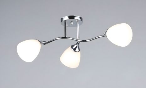 Потолочная люстра на 3 плафона VALESO K2313/3, хромовая (E27) Потолочная люстра на 3 плафона VALESO K2313/3, хромовая (E27)