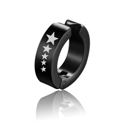 Чоловічі сережки кліпси із зіркою 1шт без проколу