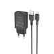Сетевое Зарядное Устройство Borofone BA68A Lightning 1USB 2.1A Чёрный