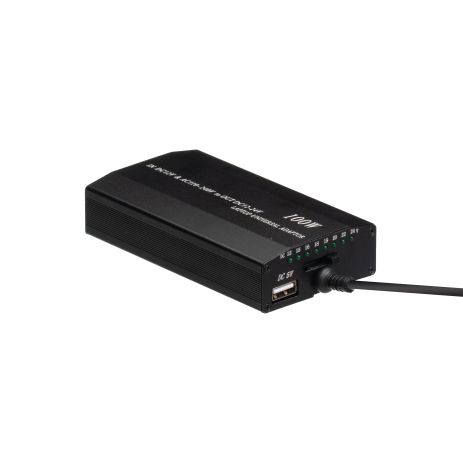 Універсальний зарядний пристрій для ноутбука 100w 8 Pin + Авто Адаптер Чорний Універсальний зарядний пристрій для ноутбука 100w 8 Pin + Авто Адаптер Чорний