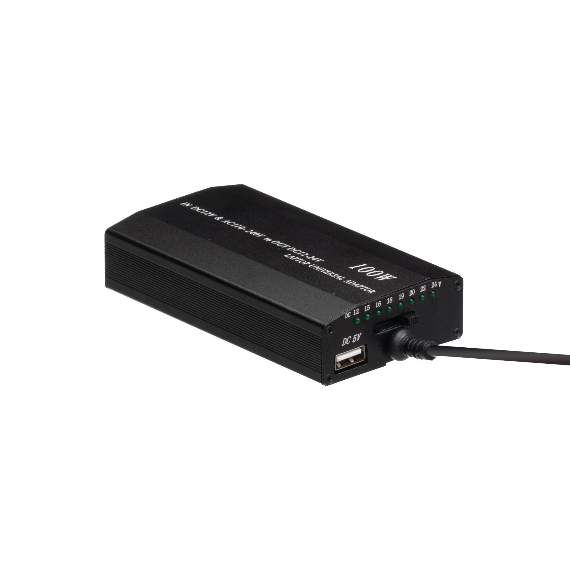Універсальний зарядний пристрій для ноутбука 100w 8 Pin + Авто Адаптер Чорний Універсальний зарядний пристрій для ноутбука 100w 8 Pin + Авто Адаптер Чорний