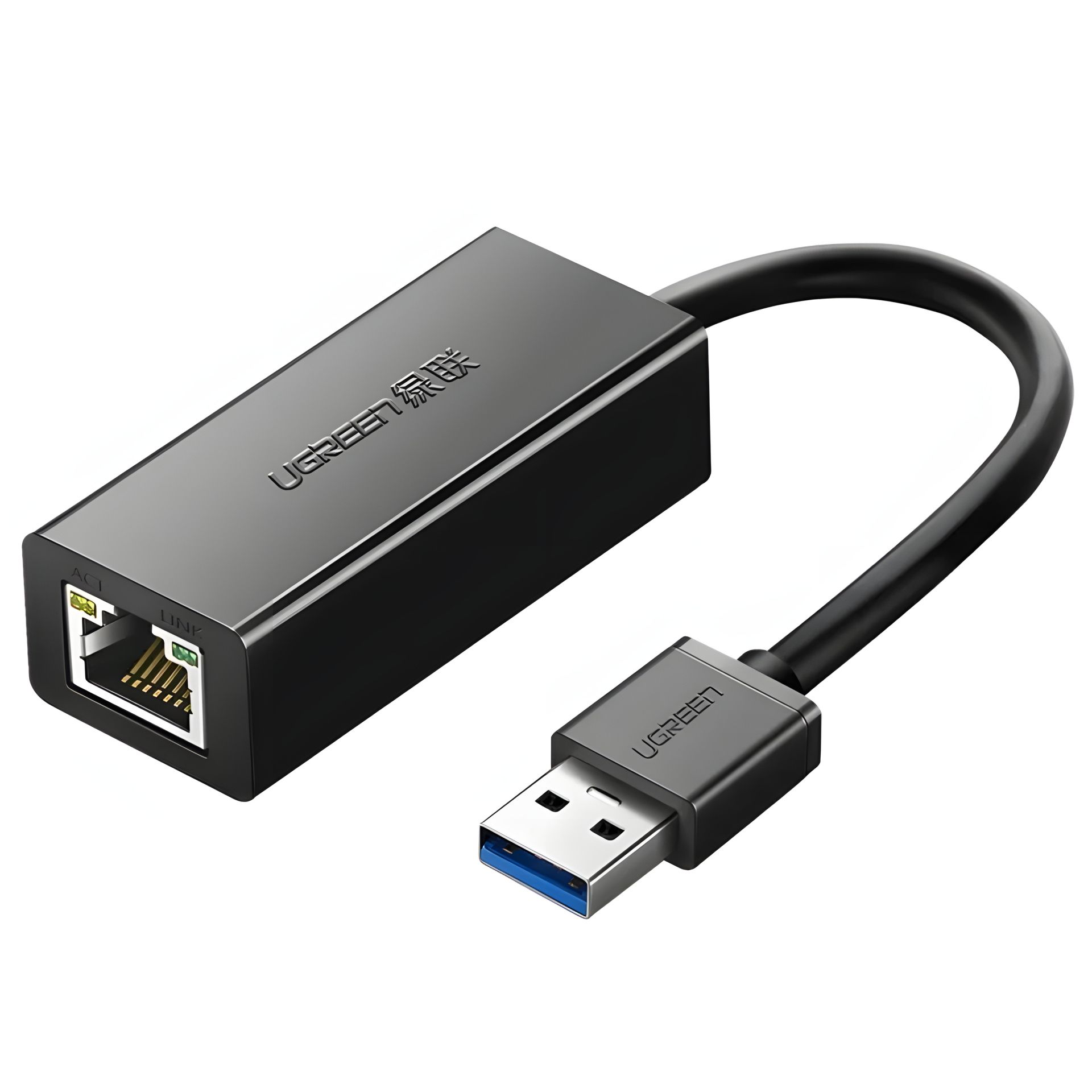 Адаптер UGREEN USB 3.0 Gigabit Ethernet чорний Адаптер UGREEN USB 3.0 Gigabit Ethernet чорний