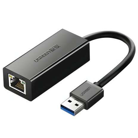 Адаптер UGREEN USB 3.0 Gigabit Ethernet чорний
