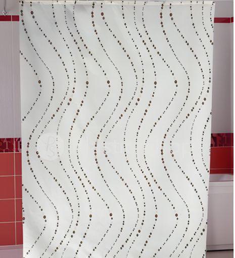 Ванна шторка Miranda Wavy black&white 180*200 cм Ванна шторка Miranda Wavy black&white 180*200 cм