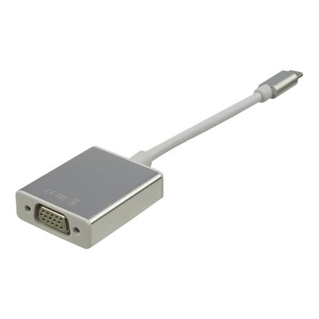 Адаптер перехідник Type-C - VGA білий
