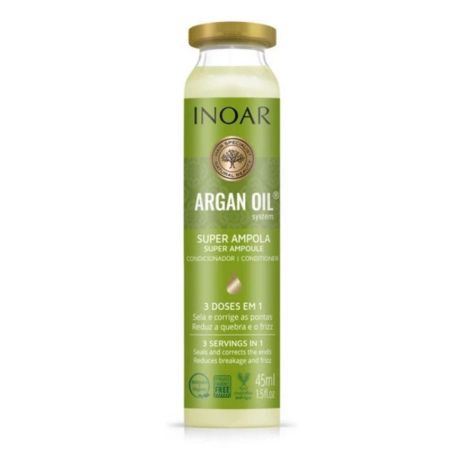 Ампула-інтенсив INOAR Argan Oil для відновлення та блиску сухого волосся, 45 мл Ампула-інтенсив INOAR Argan Oil для відновлення та блиску сухого волосся, 45 мл