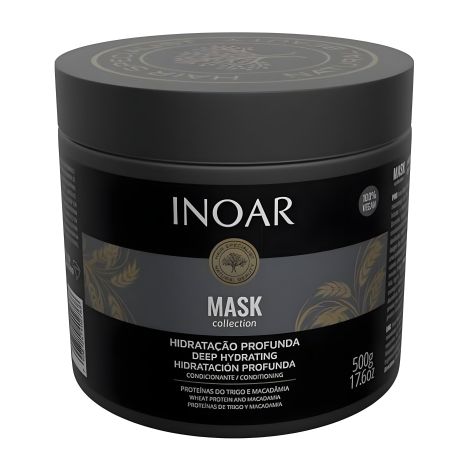 Липидная маска Inoar Macadamia для увлажнения волос, 500 мл