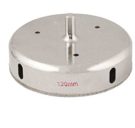 Свердло для скла та кераміки трубчасте з алмазним напиленням 120 мм MASTERTOOL 2-01-202