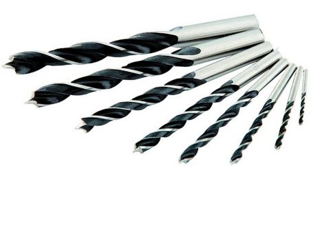 Набор сверл по дереву 8 шт 3х60/4х75/5х80/6х90/7х95/8х103/9х108/10х117 мм MASTERTOOL 2-02-008