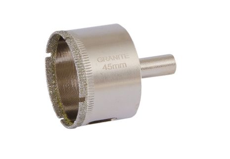 Свердло для скла та кераміки трубчасте з алмазним напиленням 45 мм MASTERTOOL 2-01-245