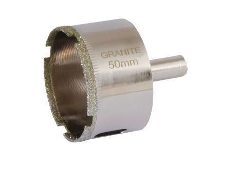 Трубчатое алмазное сверло для стекла и керамики 50 мм MASTERTOOL 2-01-250