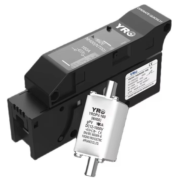 Ножовий керамічний запобіжник у боксі YROPV-160 100A 1000v Ножовий керамічний запобіжник у боксі YROPV-160 100A 1000v
