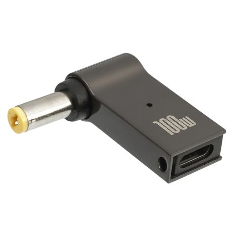 Адаптер для заряджання ноутбуків, Type-C-DC 5.5-1.7 mm, 100 W Адаптер для заряджання ноутбуків, Type-C-DC 5.5-1.7 mm, 100 W