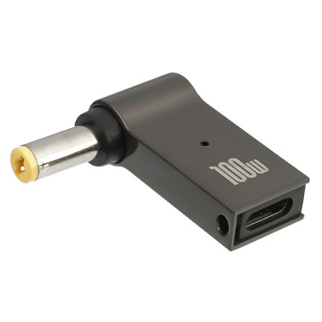 Ноутбучний зарядний адаптер, Type-C-DC 5.5-1.7 mm, 100 W
