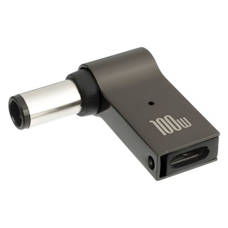Адаптер для заряджання ноутбуків DELL, Type-C-DC 7.4-5.0-0.6 mm, 100 W – Компактний