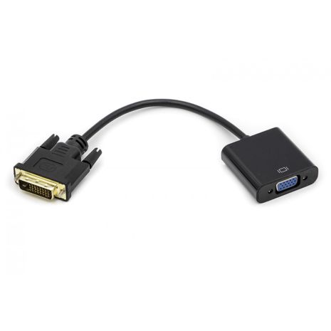 Кабель-перехідник PowerPlant DVI-D Dual Link (M) - VGA (F) 0.15 м