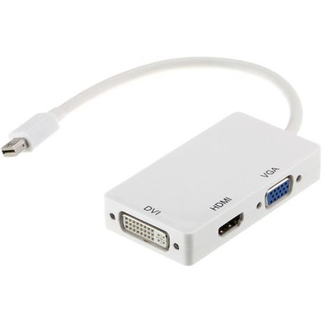 Перехідник PowerPlant mini DisplayPort (Thunderbolt) - HDMI, DVI, VGA (3 в 1) Перехідник PowerPlant mini DisplayPort (Thunderbolt) - HDMI, DVI, VGA (3 в 1)