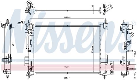 Радіатор охолодження KIA RIO, HYUNDAI SOLARIS, NISSENS (606804) Радіатор охолодження KIA RIO, HYUNDAI SOLARIS, NISSENS (606804)