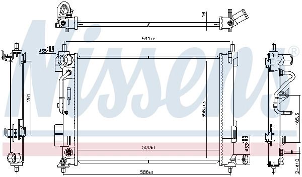 Радіатор охолодження KIA RIO, HYUNDAI SOLARIS, NISSENS (606804) Радіатор охолодження KIA RIO, HYUNDAI SOLARIS, NISSENS (606804)