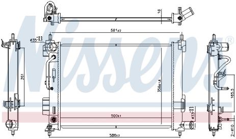 Радіатор охолодження KIA RIO, HYUNDAI SOLARIS, NISSENS (606804) Радіатор охолодження KIA RIO, HYUNDAI SOLARIS, NISSENS (606804)