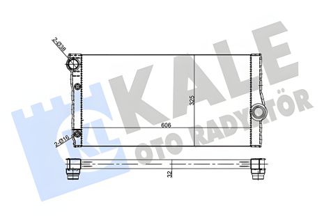 Охолоджувальний радіатор для BMW 5 від KALE OTO RADYATOR (355685)