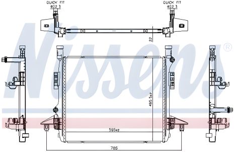 Охолоджуючий радіатор для CUPRA BORN, AUDI Q4, NISSENS (606780)