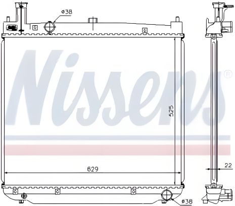 Радіатор охолодження TOYOTA, NISSENS (64649A)
