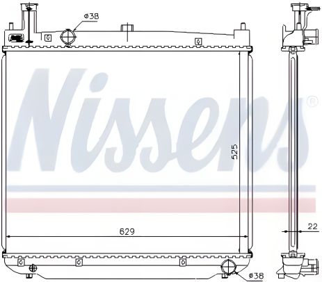 Охлаждающий радиатор 64649A TOYOTA, NISSENS (64649A)
