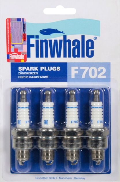Свечи зажигания ГАЗ, УАЗ 3151 (дв.402), Renault (компл.4 шт), FINWHALE (F702) Свечи зажигания ГАЗ, УАЗ 3151 (дв.402), Renault (компл.4 шт), FINWHALE (F702)