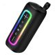 Портативна колонка Hoco HC36 з LED підсвічуванням, BT5.4, AUX, USB, TWS, TF, FM, 2x5W, 1200mAh, 3h, black