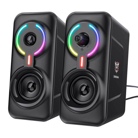 Акустика для ПК ONIKUMA RGB Backlight L6, 5Wx2, BT, USB, 3.5mm, 1.6m, black Акустика для ПК ONIKUMA RGB Backlight L6, 5Wx2, BT, USB, 3.5mm, 1.6m, black