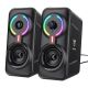 Акустика для ПК ONIKUMA RGB Backlight L6, 5Wx2, BT, USB, 3.5mm, 1.6m, black Акустика для ПК ONIKUMA RGB Backlight L6, 5Wx2, BT, USB, 3.5mm, 1.6m, black