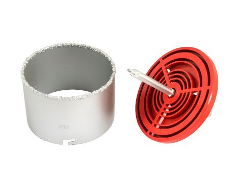 Корончатое сверло для плитки 103 мм с вольфрамовым напылением и платформой MASTERTOOL 2-08-203