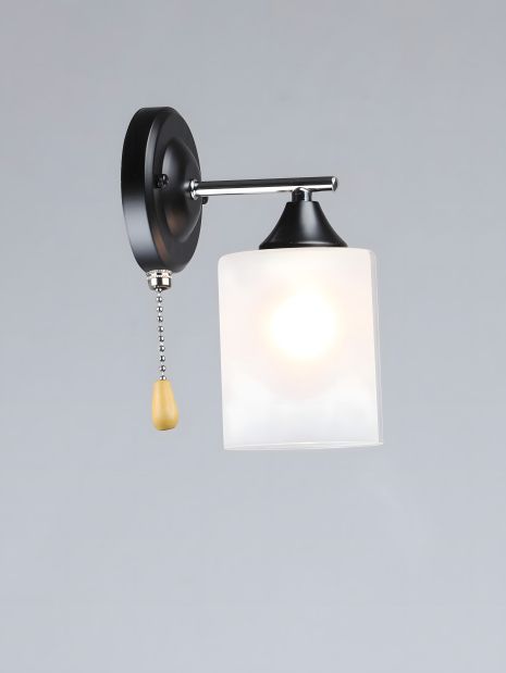 Настінне бра VALESO K2316/1W, Чорне + Хром