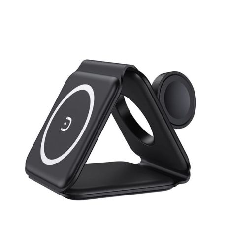 Складное беспроводное зарядное устройство 3 в 1 Magsafe 15 Вт для iPhone, Apple Watch и AirPods Black
