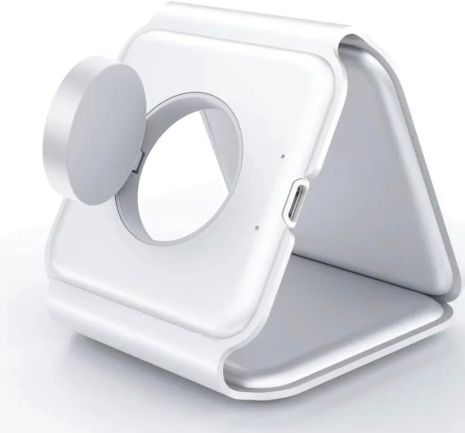 Складное беспроводное зарядное устройство 3 в 1 Magsafe 15 Вт для iPhone, Apple Watch и AirPods White