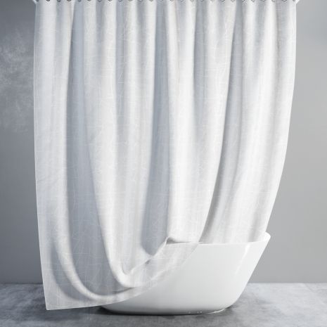 Длинная штора для ванной "Мрамор Тропик" (180х240 см)