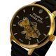 Мужские часы Besta Skeleton Gold Black Metal, 2 ремешка 2162