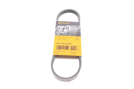 Поликлиновый ремень CHEVROLET AVEO, CONTITECH (4PK643ELAST)
