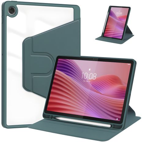 Зеленуватий чохол TPUCristal з тримачем для стилуса для Lenovo Tab (TB311) 2025