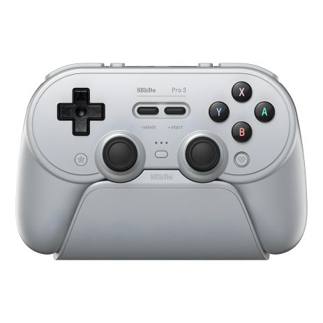 Bluetooth Геймпад 8BitDo Pro 3 для Switch/Switch 2, Windows, Apple, SteamOS, Android, сірий