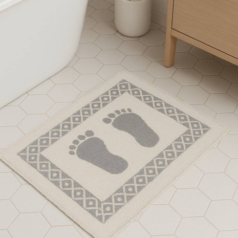 Коврик для ванной из хлопка Foot Tropichome 50*70 см 2064/серый