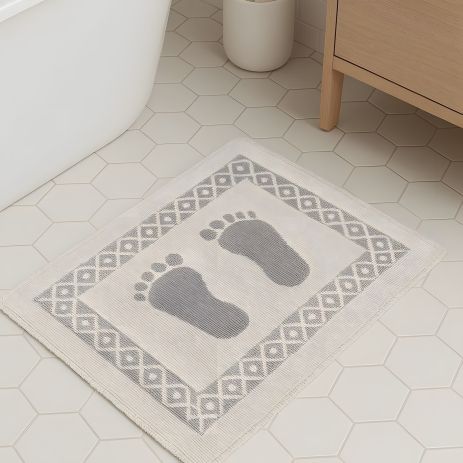 Бавовняний килимок у ванну Foot Tropichome 50x70 см (2064/grey) Бавовняний килимок у ванну Foot Tropichome 50x70 см (2064/grey)