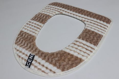 М'яка накладка на ободок унітазу на липучках арт. 0183 коричнева