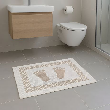 Килимок у ванну бавовняний Foot Tropichome 50*70 cм 2064/beige - Комфорт і Стиль