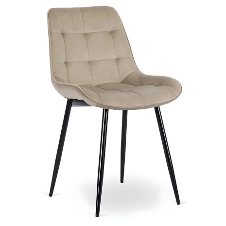 Стілець моделі CHRIS, бежевий велюр Стілець моделі CHRIS, бежевий велюр